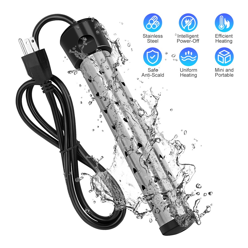 2000W Immersion Electric Heater Portable Water Heater Fast Heating for Buckets