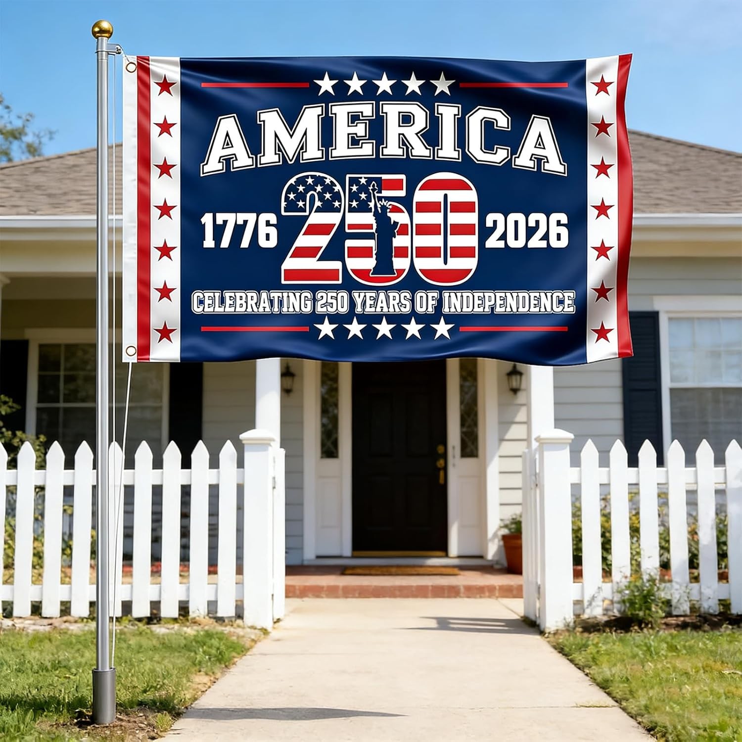 3x5Ft USA 250th Anniversary Flag 1776-2026 250 Years America Single-Sided
