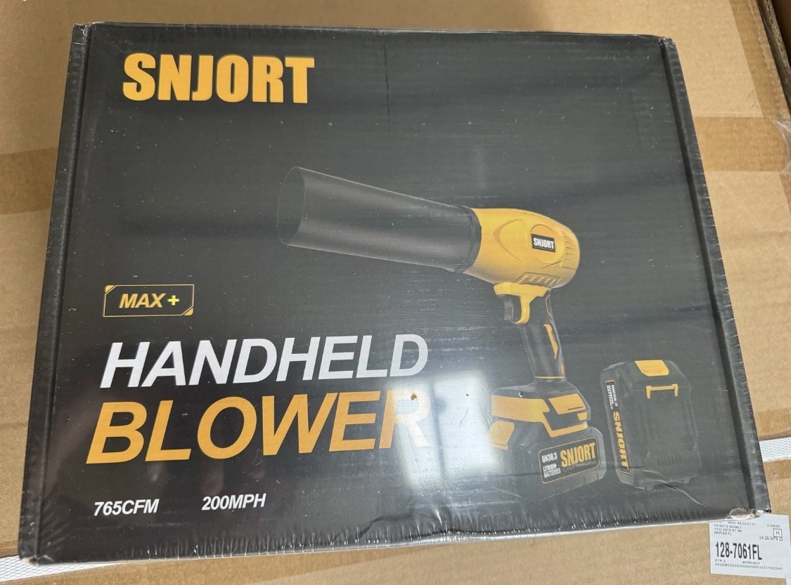 Snjort Max+ Handheld Blower 200 MPH 765 CFM High Power Electric New Sealed Box