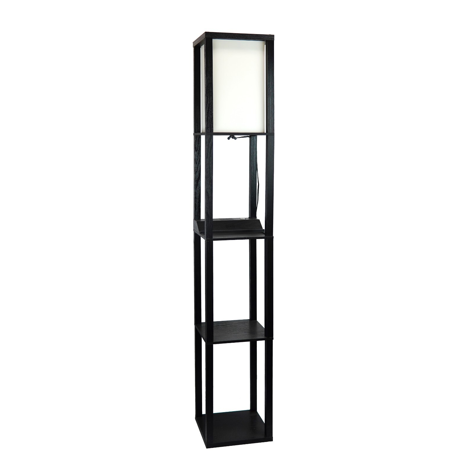 63” Column Floor Lamp with USB Ports and Wireless Charger