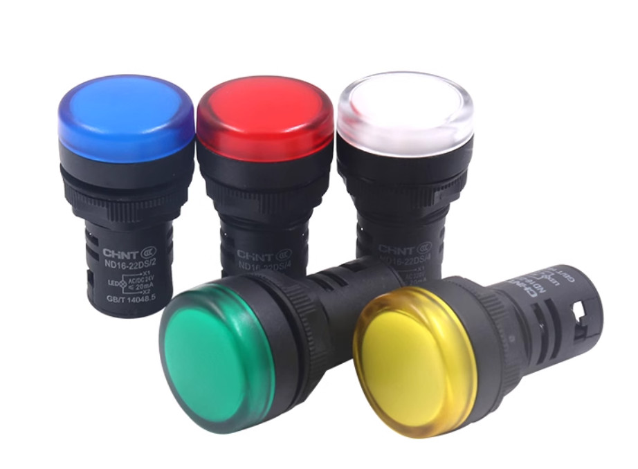 LED Indicator Light Mounting Size 22mm Panel Indicators AC12-380V DC12V/24V