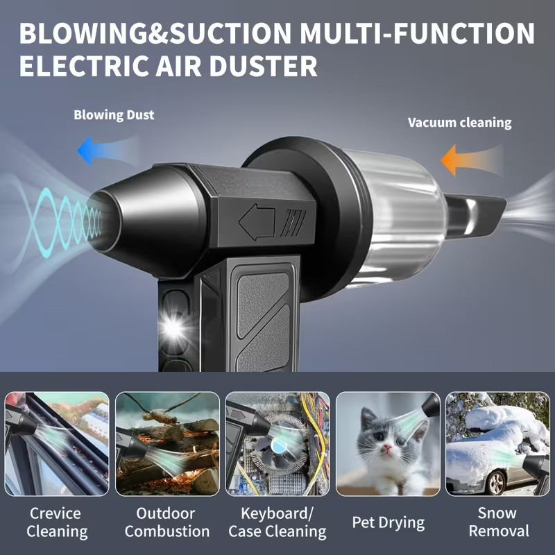 Mini Turbo Air Blower, Wireless Dust Cleaner for PC, Car & Home