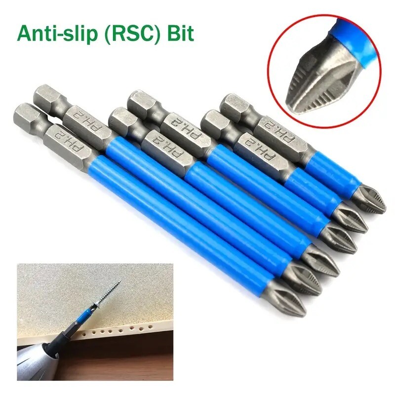 14/7 Magnetic screwdriver bit Bits set PH2 Anti-slip Hex Shank Screw Cross Head