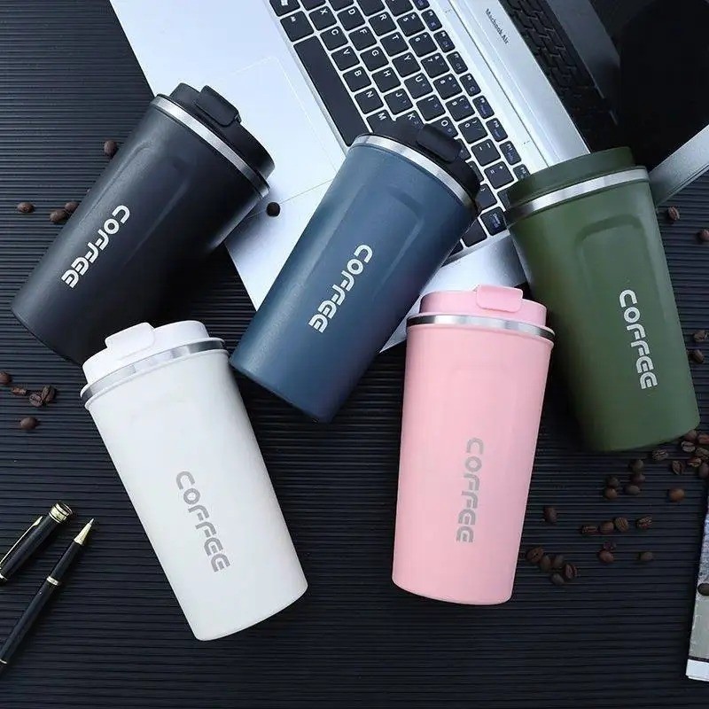 380ml/510ml Stainless Steel Travel Coffee Mug Thermos Cup Leak-Proof Office
