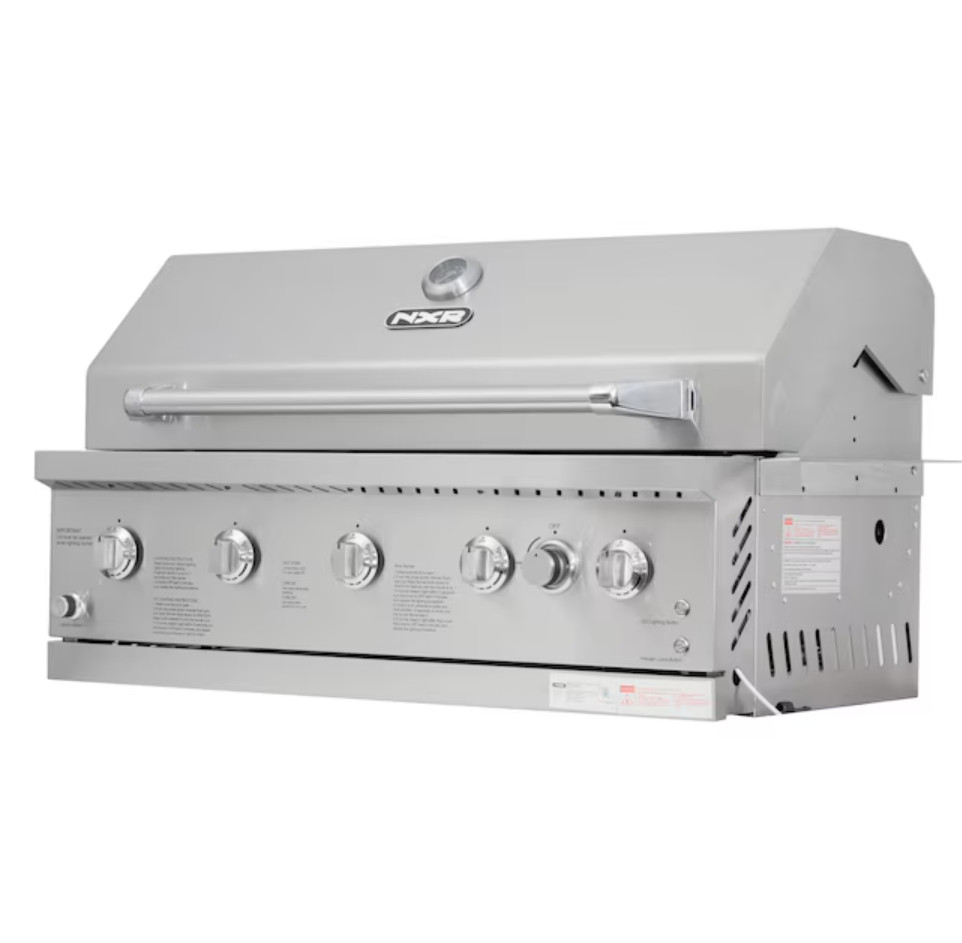 NXR 37in 5 Burner BBQ Gas Grill Stainless Steel Infrared Free Shipping