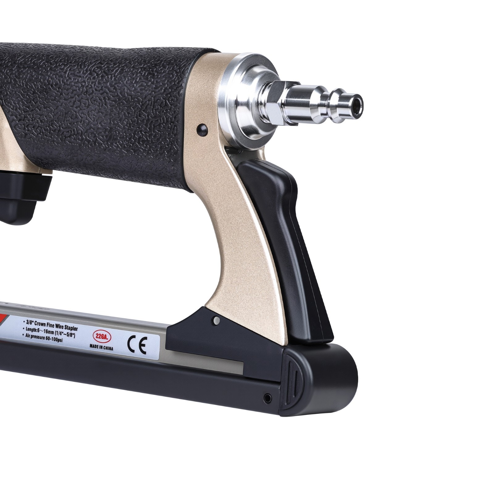 meite MT7116 22GA 3/8” Crown Pneumatic Fine Wire Upholstery Stapler with Staple