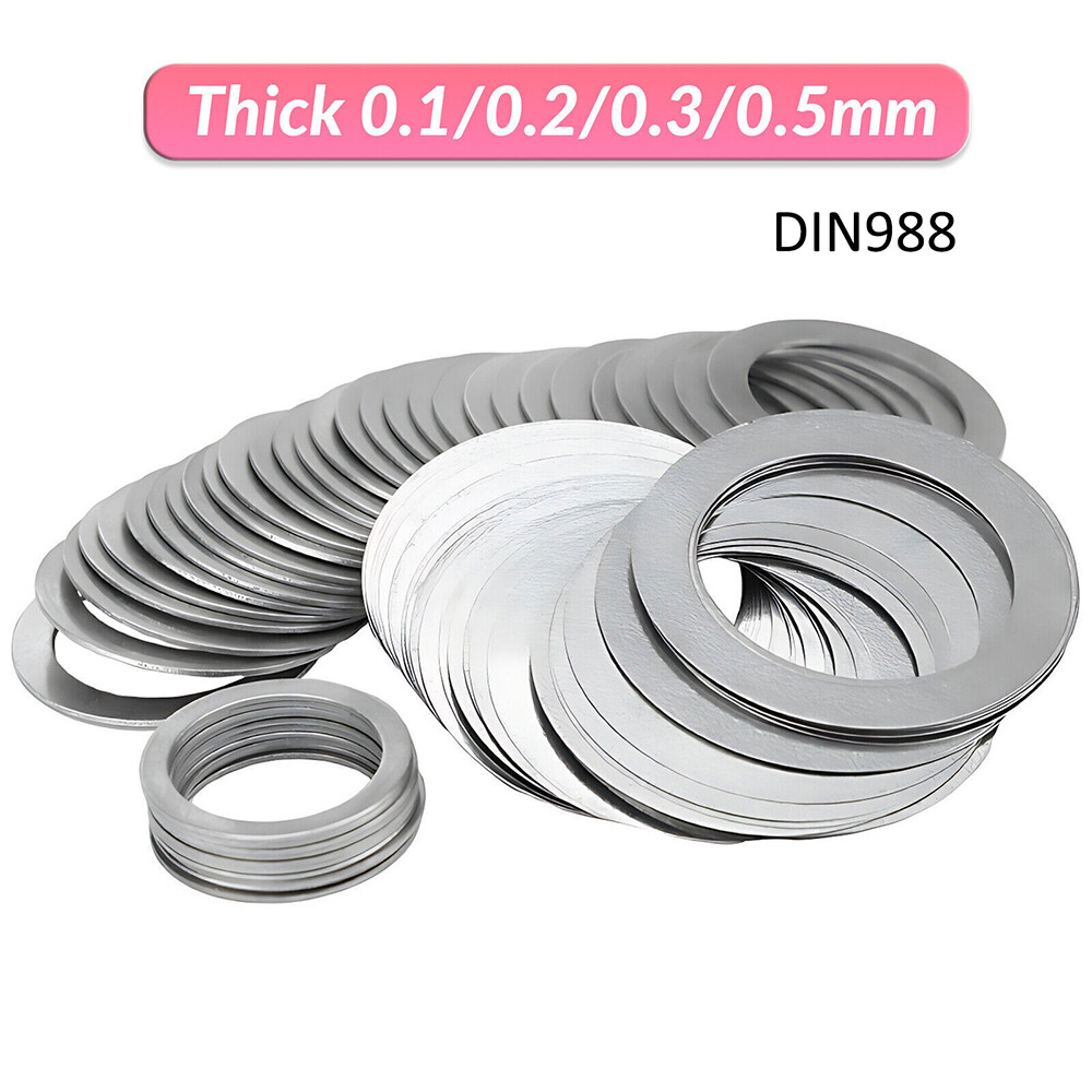 DIN 988 Shim Washers A2(304) Stainless Steel Flat Shims Thick 0.1/0.2/0.3/0.5mm