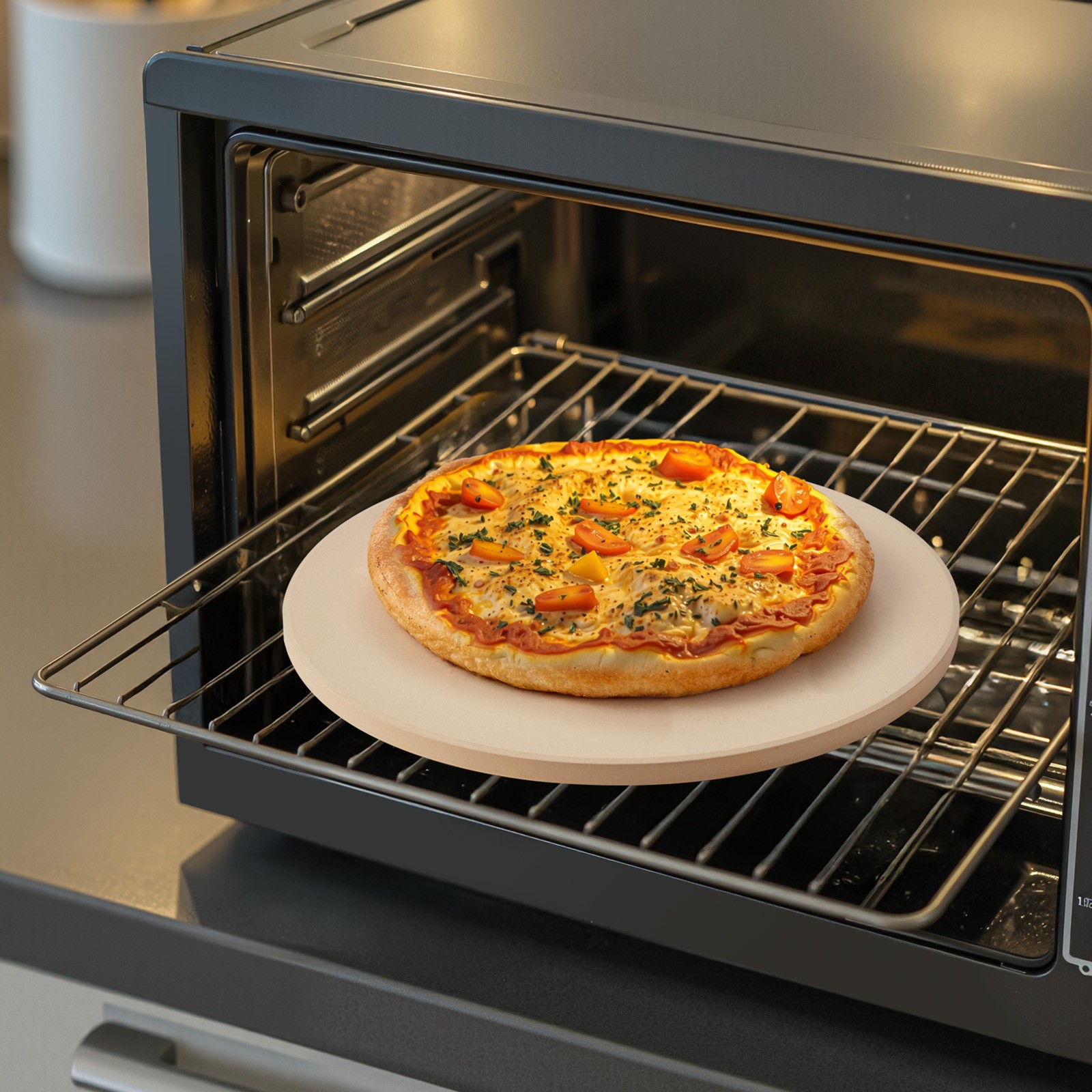 VEVOR Pizza Stone Round/Rectangular Cordierite Baking Stone for Oven & Grilling
