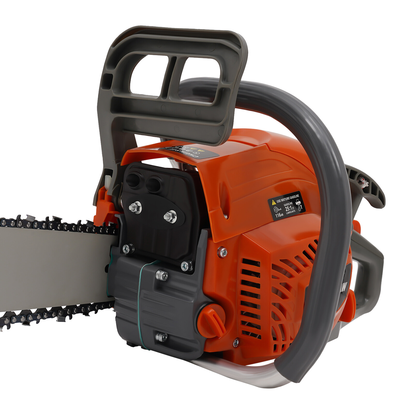 60cc Gas Powered Chainsaw with 22” Guide Bar Saw Chain 2-Stroke Engine Cut Wood