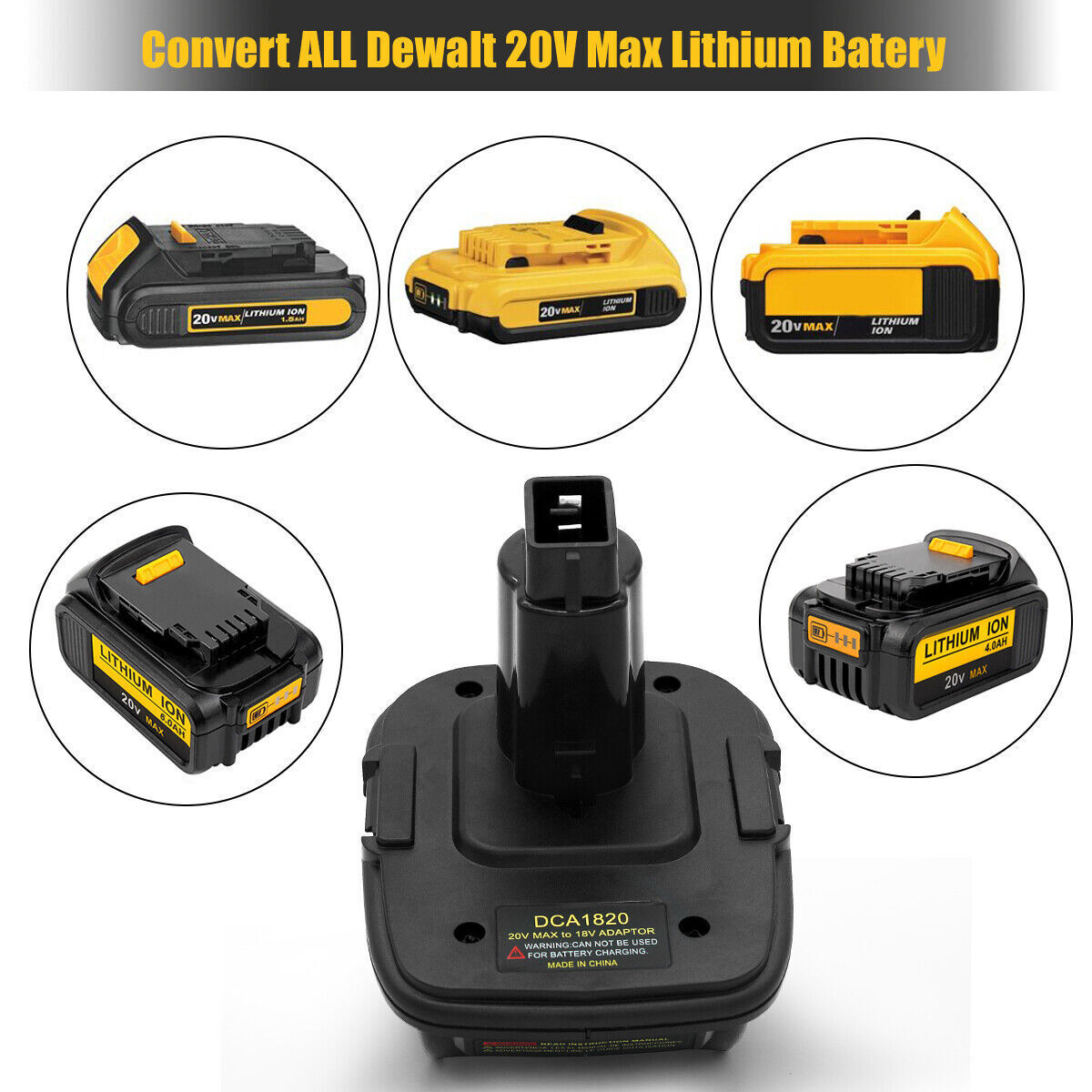 1～2Pack For Dewalt 20V 20 Volt Max 5AH Lithium Battery DCB206-2 DCB205-2/ DCB112