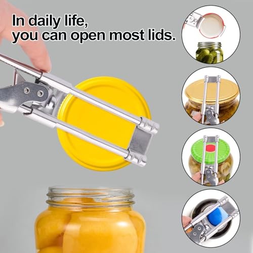 3pcs Adjustable Stainless Steel Jar Openers, Multifunctional Metal Manual