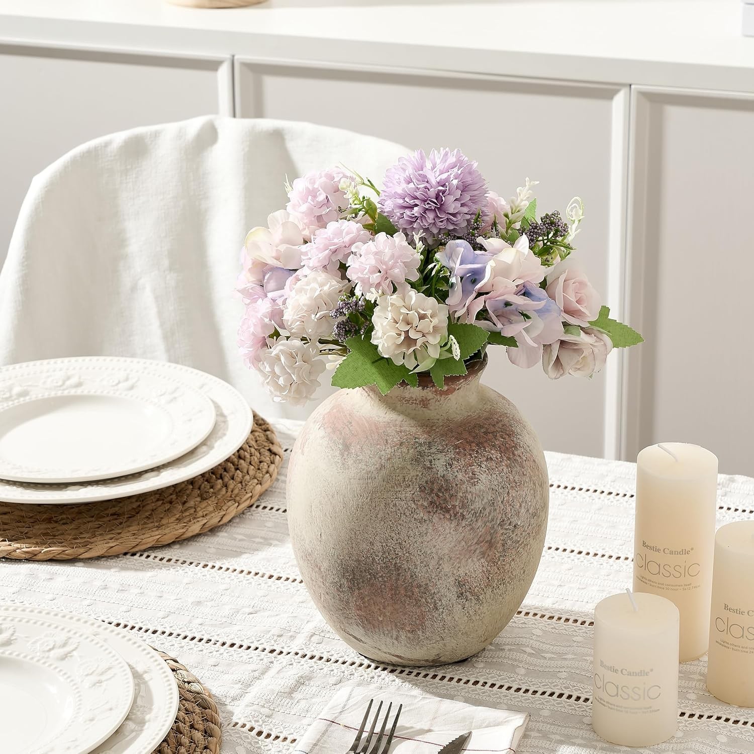 7.48 Inch Waterproof Ceramic Vase – Boho Rustic Decor for Every Occasion