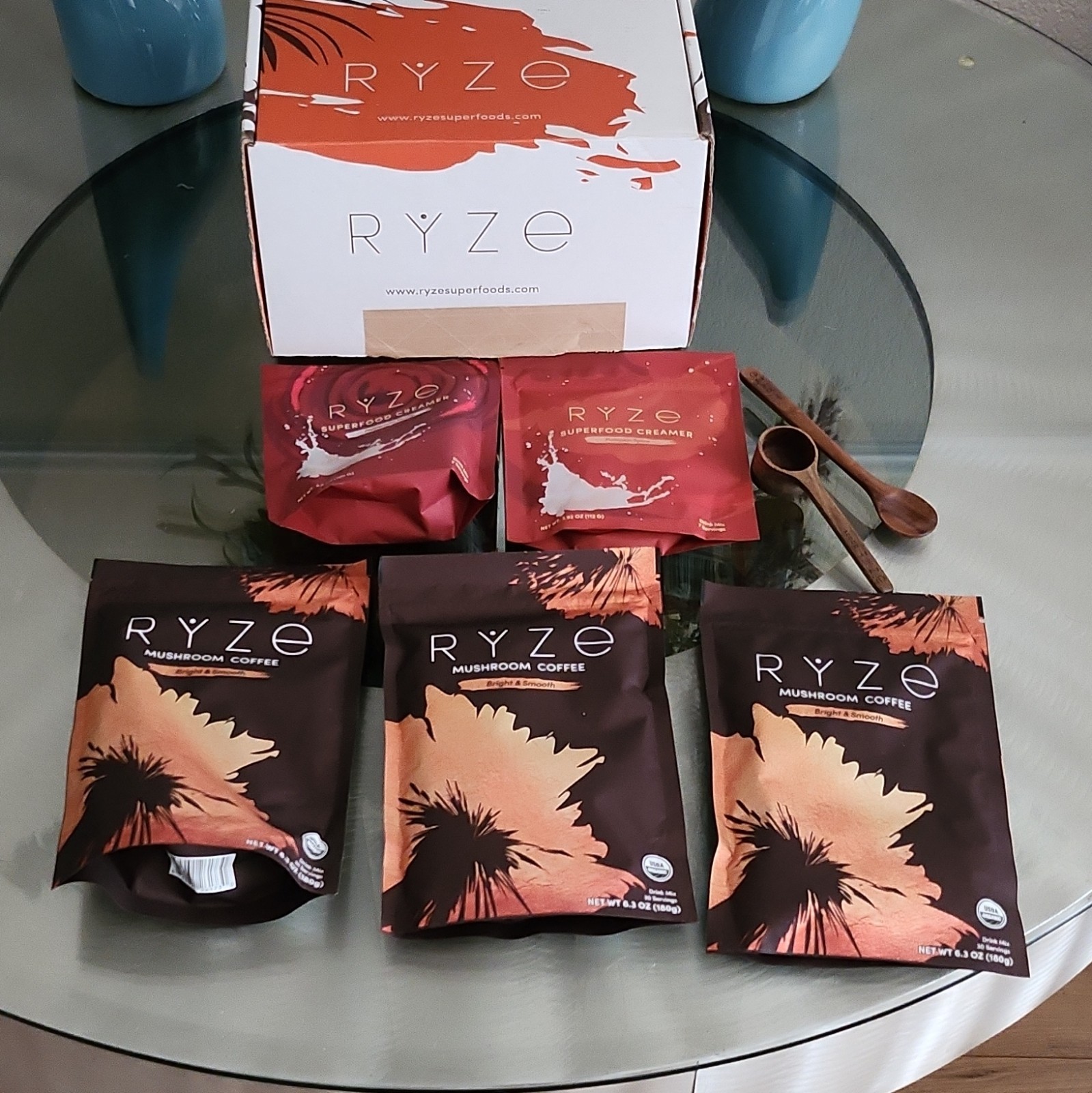 RYZE Mushroom Coffee Bright & Smooth, 30 Servings, 6.3 oz (180 g) per bag.