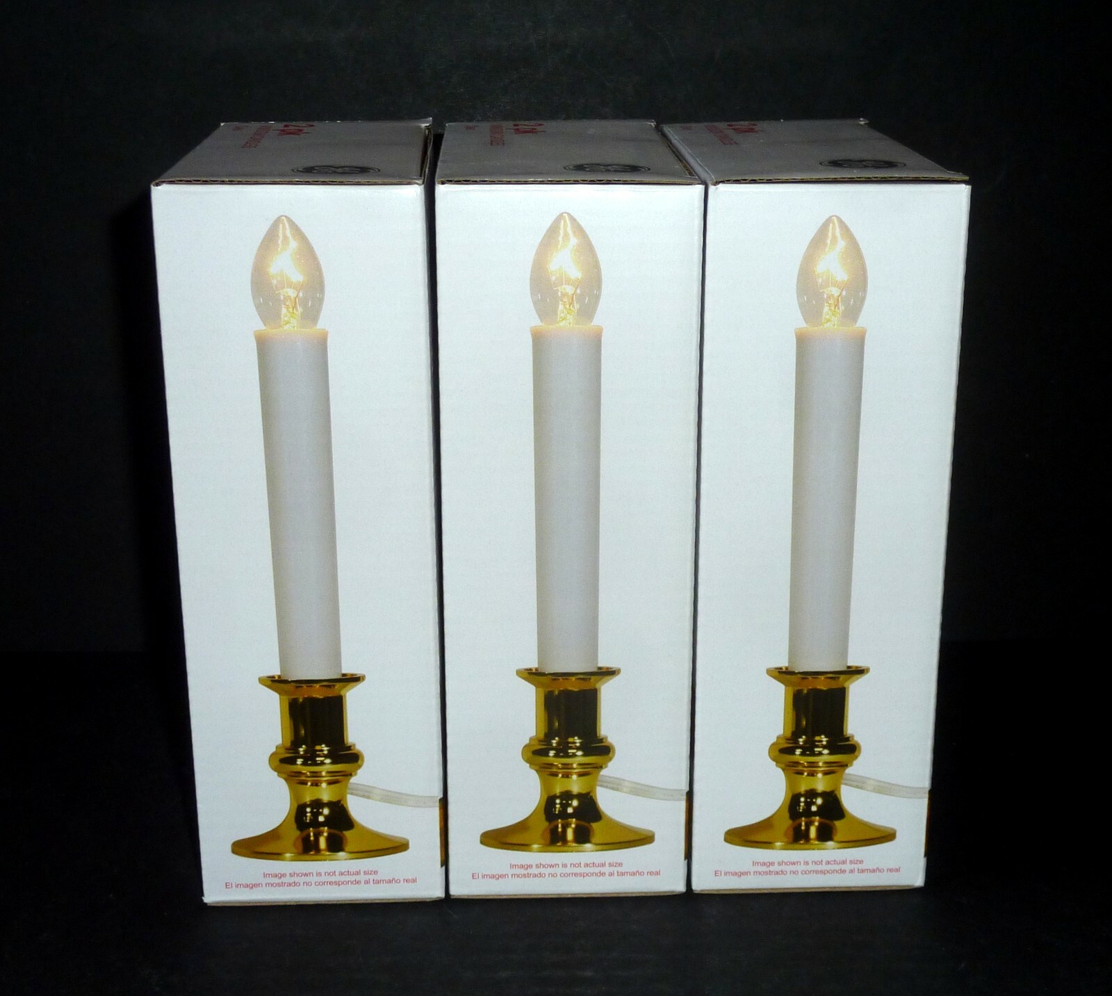 GE 2 pack Window Candles, Electric, Clear 8.5 in/21.5 cm New in Box! (3 boxes)