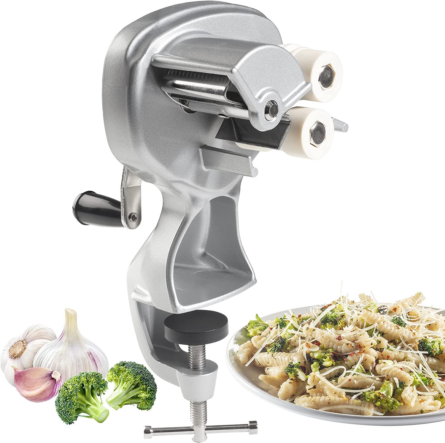 Cavatelli Maker with Easy-to-Clean Rollers – Authentic Pasta – Recipes Included