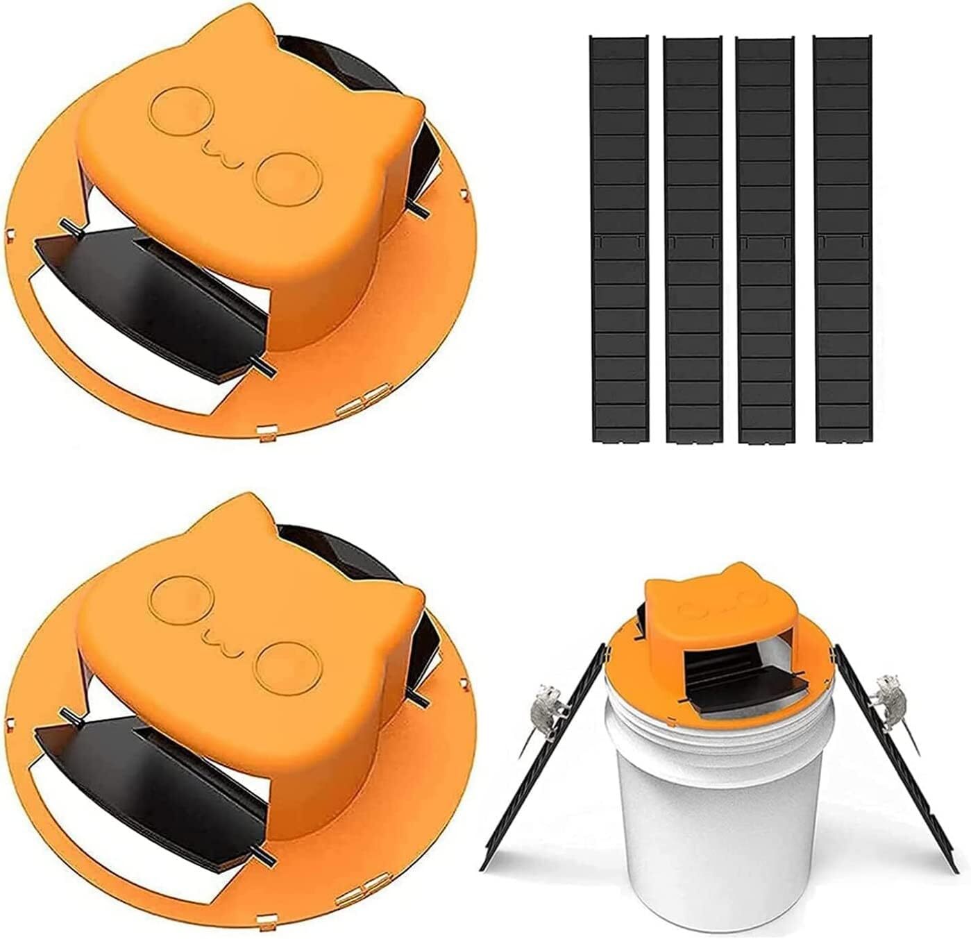 2Pack Black Slide Bucket Lid Mouse Rat Trap Bucket Mousetrap Catcher US Stock