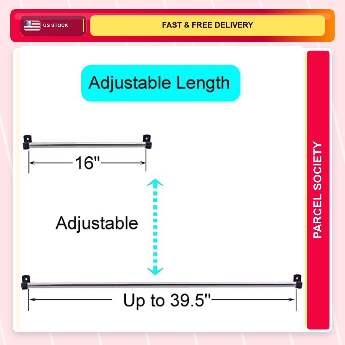 Type A Adjustable Lightweight Black-2 1.0 Count 16 39.5 Swivel End Window Sash