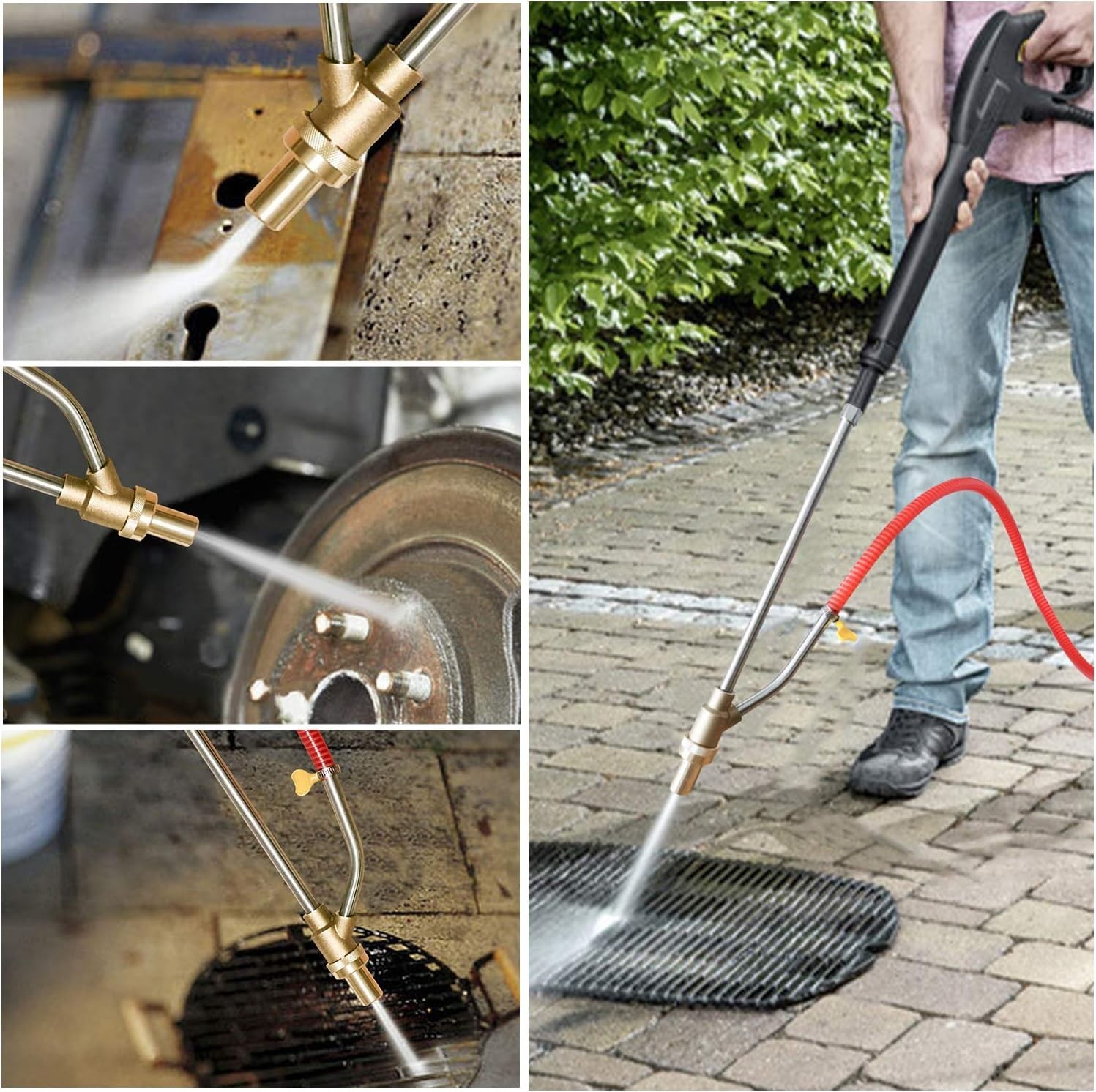 Pressure Washer Sandblasting Kit 5000 PSI Wet Abrasive Sandblaster Attachment wi