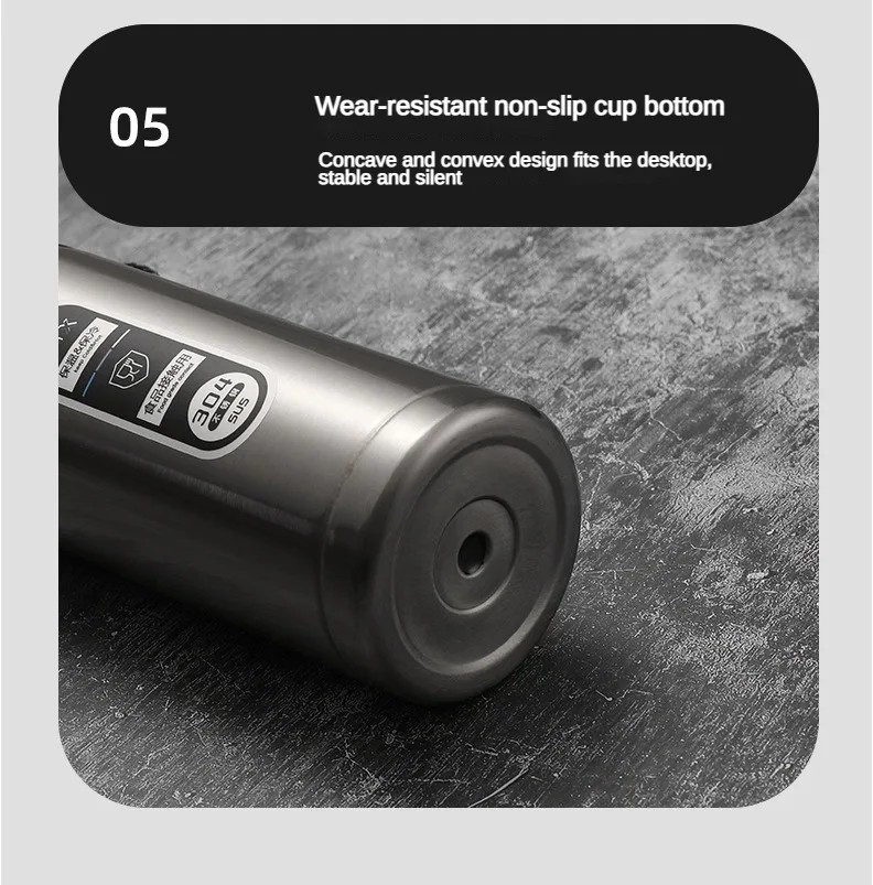LED Temperature Display Thermos Bottle Stainless Steel Vacuum Flask Portable