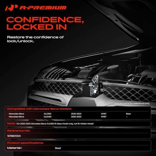 Hood Latch Lock Compatible with Mercedes-Benz W167 Series GLE350/GLE450 2020