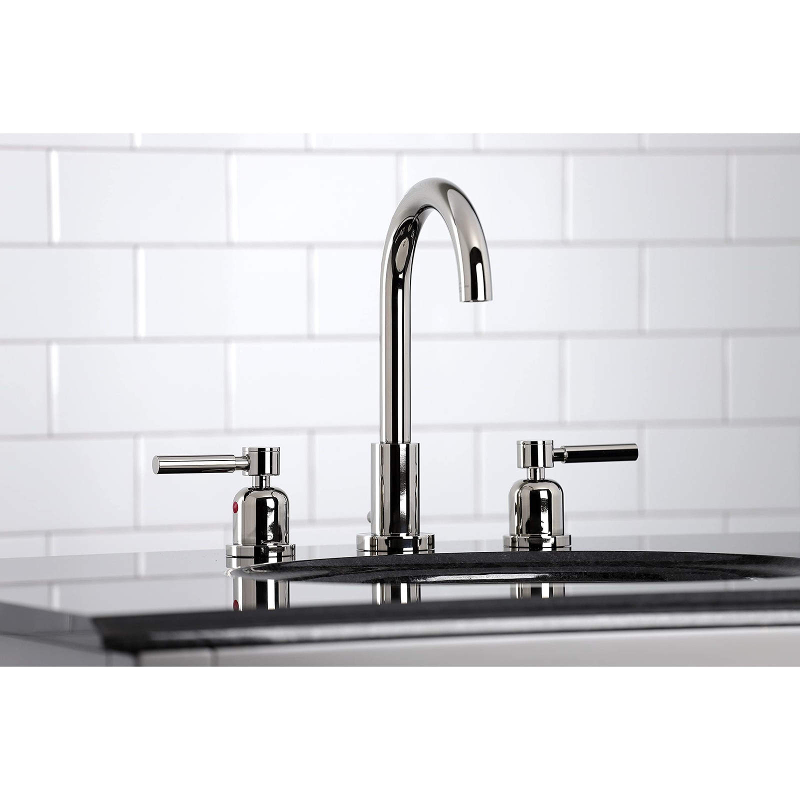 Fauceture Concord Widespread Bathroom Faucet with Pop-Up Drain, Polished Nickel