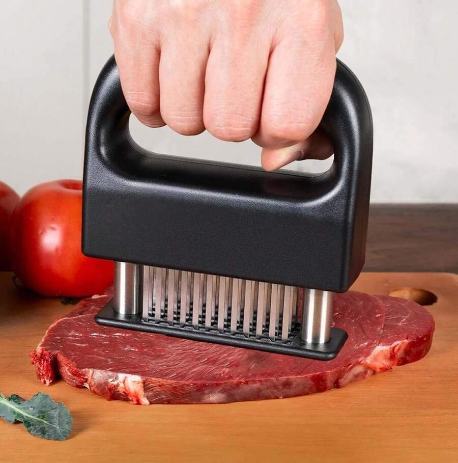 48 Needles Stainless Steel Blade Beef Meat Tenderizer Kitchen Meat Poking Tool