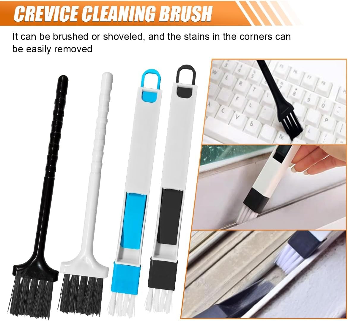 26PCS Crevice Cleaning Brush Set, Hard Bristle Tools for Tile Grout, Window