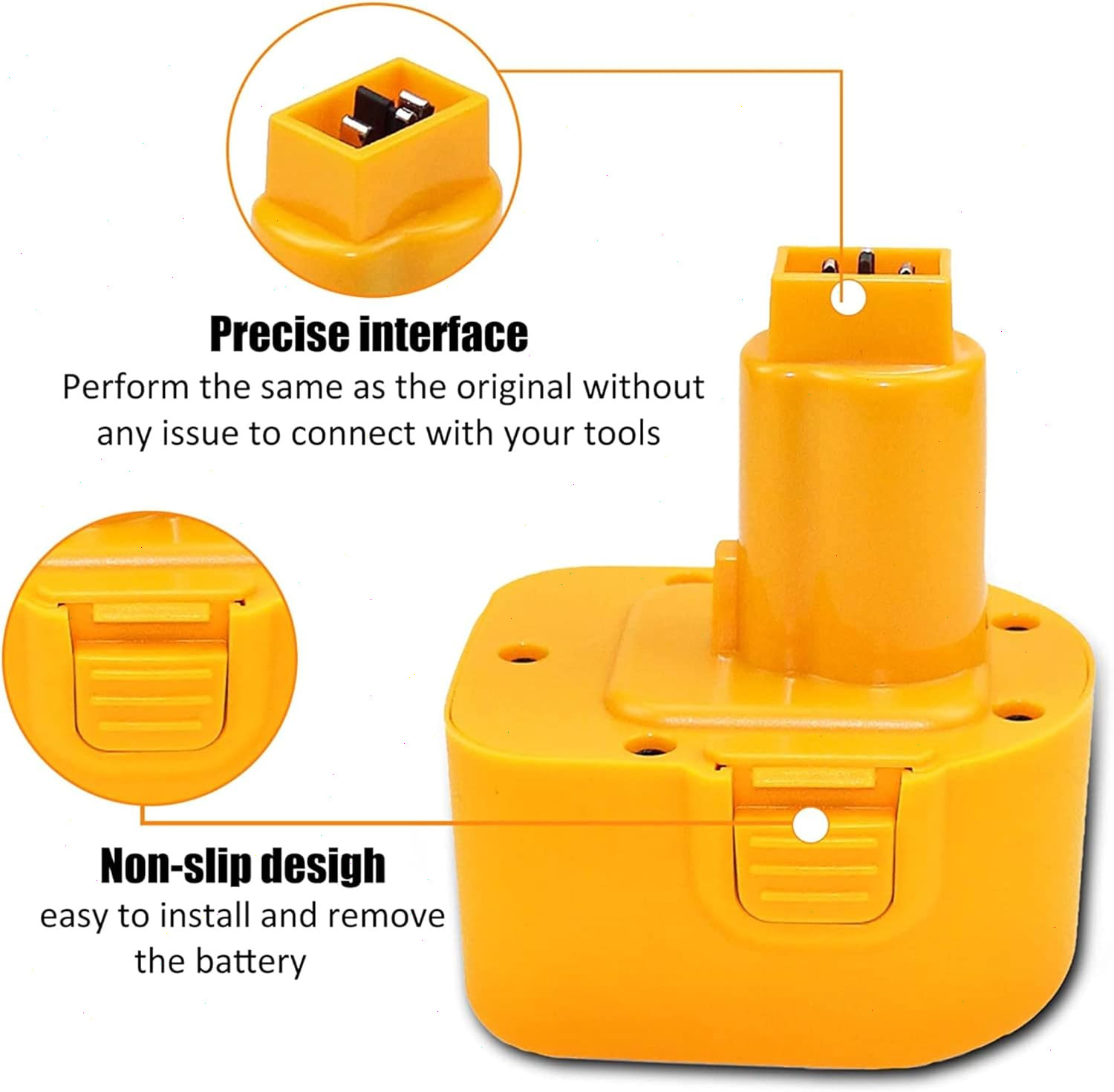 2Packs For DEWALT 12V 3.6Ah Battery XRP DC9071 DW9071 DW9072 DW953 DW965 DW972