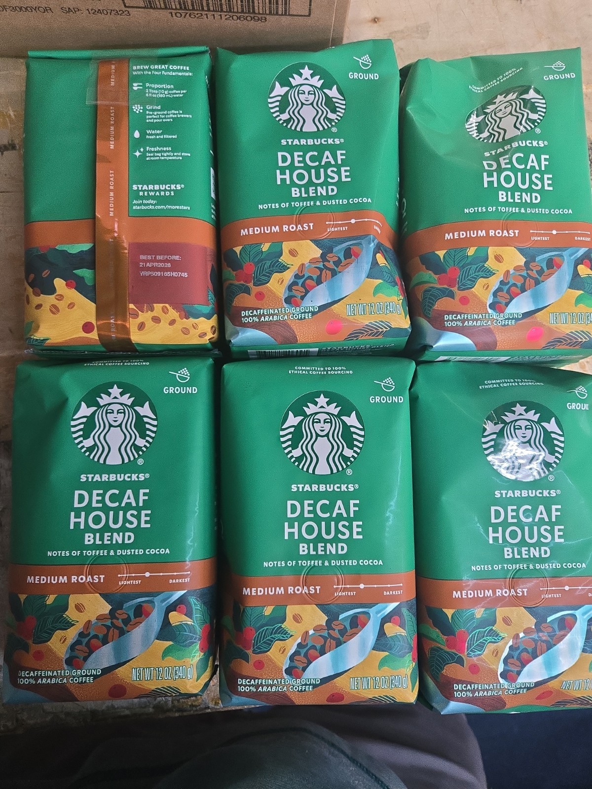 Starbucks Decaf Ground Coffee House Blend – 12 oz. Old Stock
