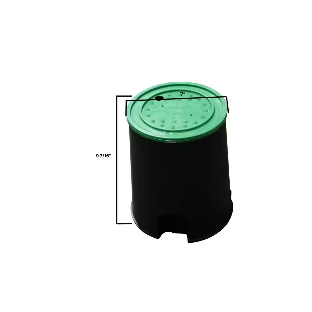 7 In. round Irrigation Ground Valve Box and Lid Combo