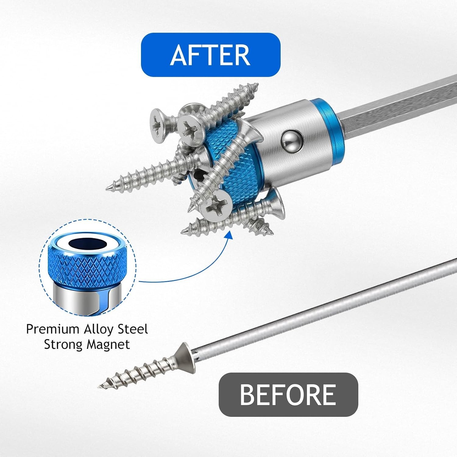 SEESE Strong Magnetic Screw Ring 1/4 Inch/ 6.35 mm Universal Magnetic Screw H…
