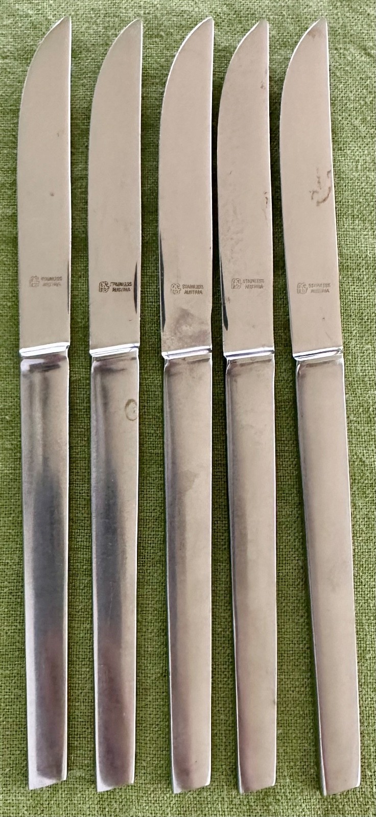 MCM 5 Pc Arthur Salm ASF4 Austria Germany Stainless Steel Slender Steak Knives