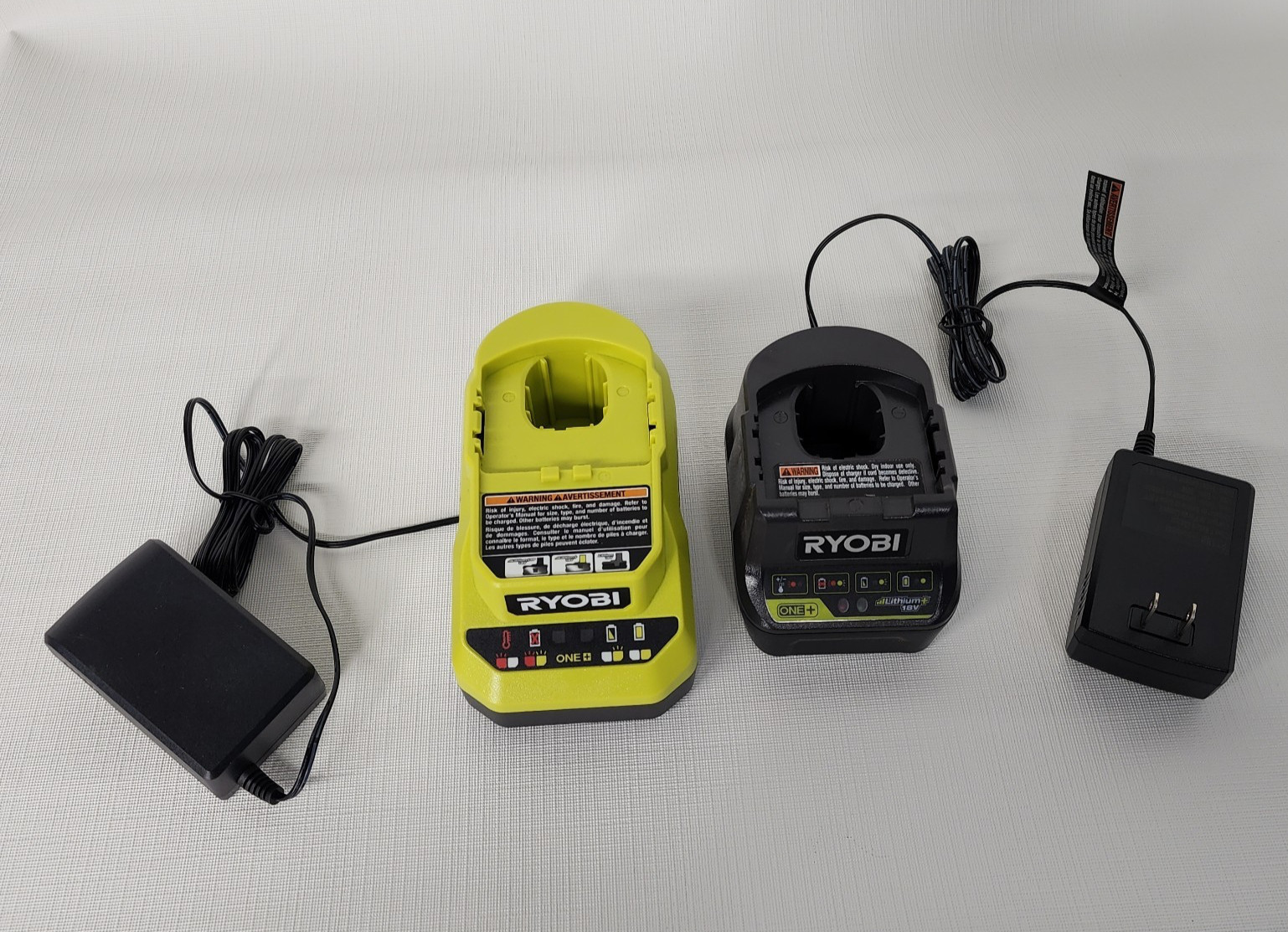 Ryobi 18V ONE+ Battery Chargers P118B & PCG002 Set – Tested & Working New no box