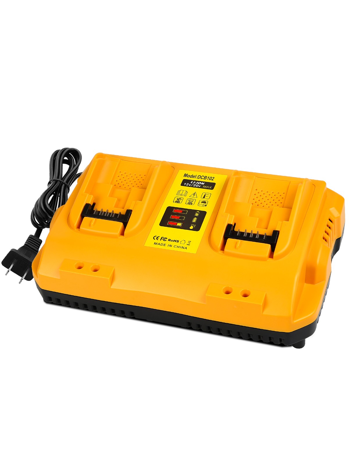 1Pack/2Pack For DEWALT DCB102 12V/20V Fast Battery Charger Lithium XR DCB205