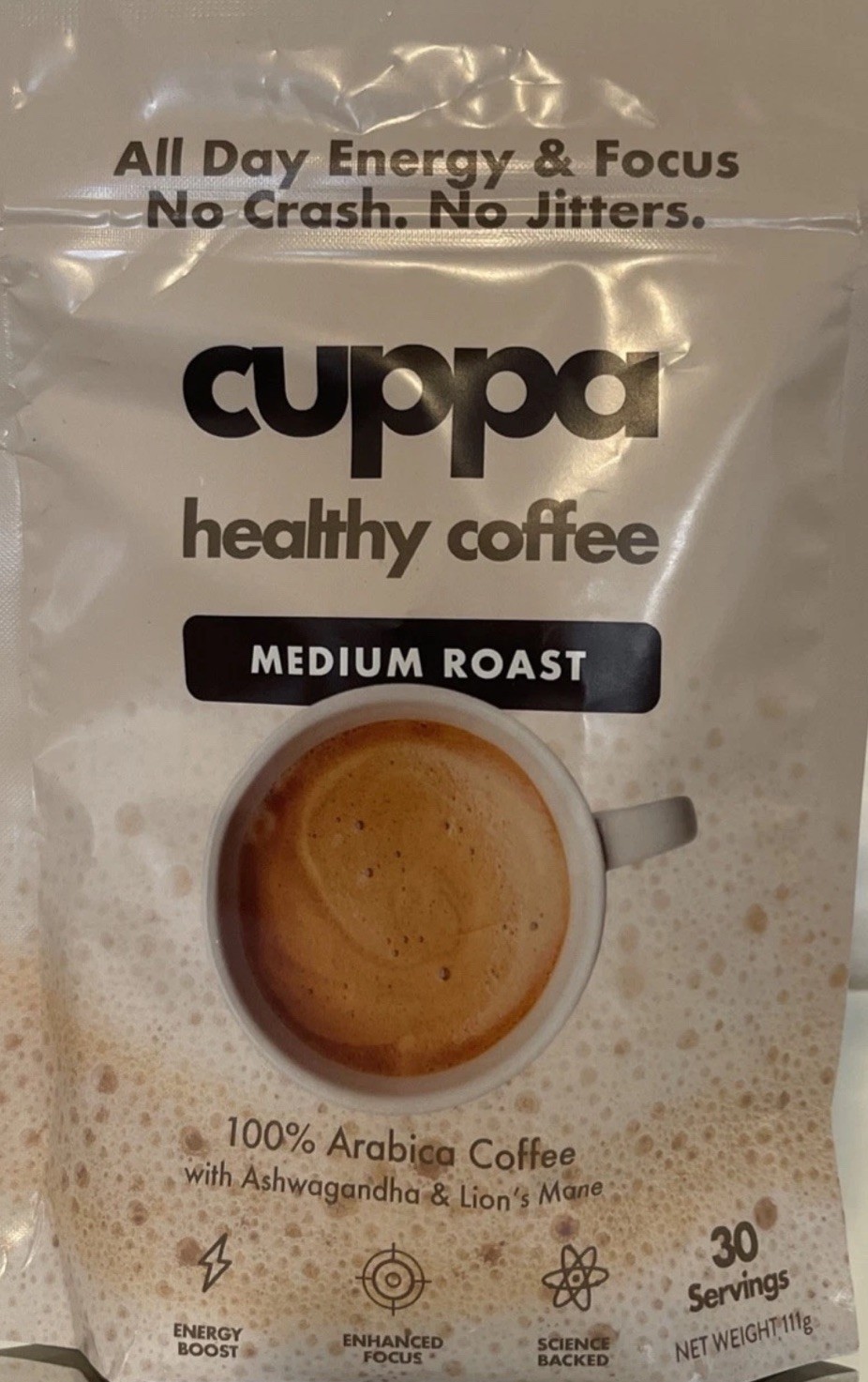 Cuppa Healthy Mushroom Coffee 30 Servings Lion’s Mane & Ashwagandha Exp 2026