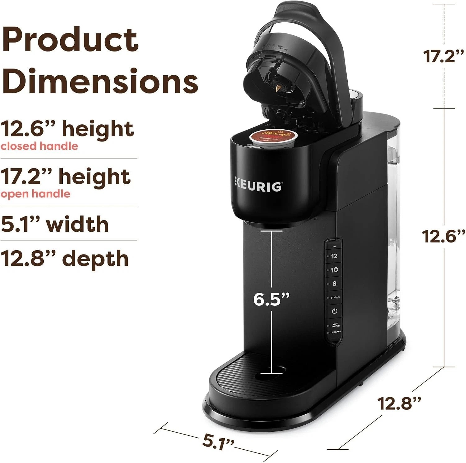 Convenient Strong Brew Coffee Maker with 42oz Reservoir – Travel Mug Friendly