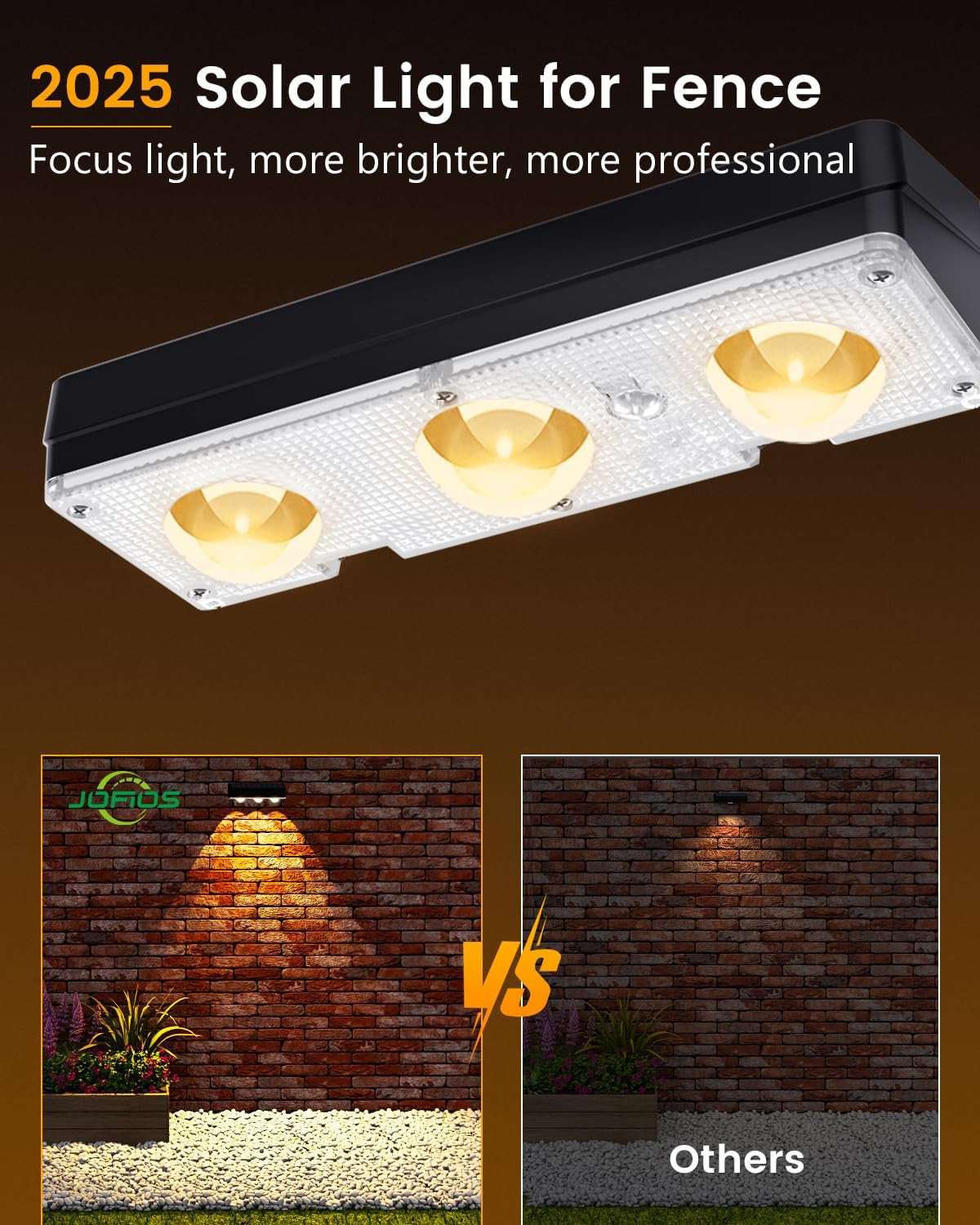 Solar Fence Lights Outdoor Waterproof Led, 12Pack,1300Mah,6 Inch Solar Lights fo
