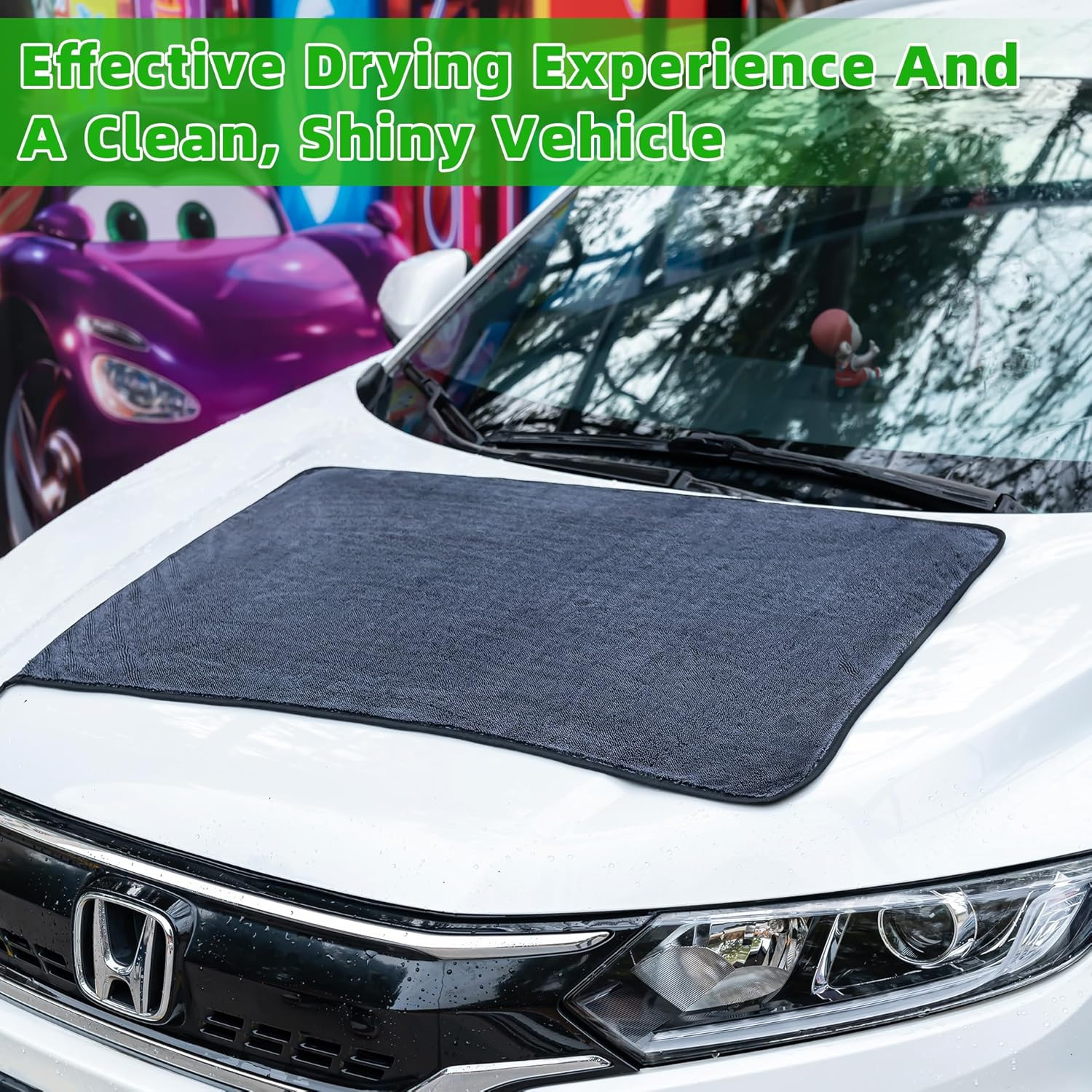 Large Microfiber Car Drying Towel, Ultra Absorbent Microfiber Cleaning Cloth for