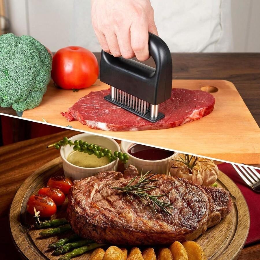 1PACK Meat Tenderizer Tool Stainless Steel Needle Cooking Hammer Kitchen Tool