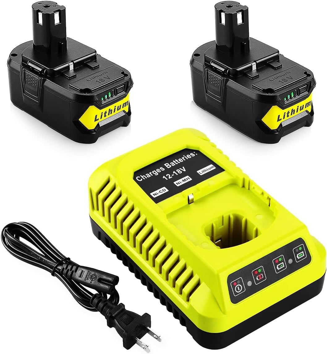 18 Volt 6.5Ah For RYOBI 18V One+ Plus High Capacity Lithium Battery and Charger