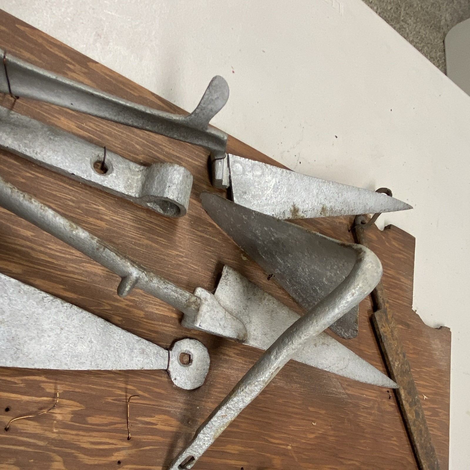 Industrial Tools Wall Plaque, Wood Grain & Metal Hardware, Wall Mounted 18″