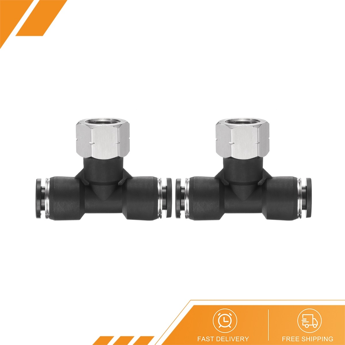 2pcs G1/4″ Tube OD x NPT1/8″ Push to Connect Branch Tee