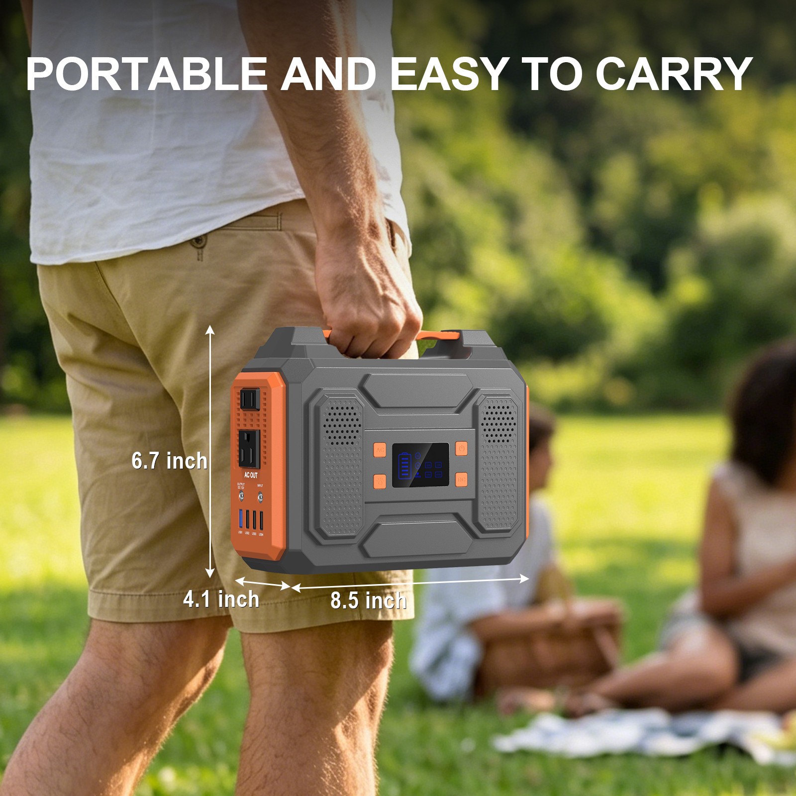 Portable Power Station 300W 280Wh 110V AC DC Solar Generator For Camping CPAP RV