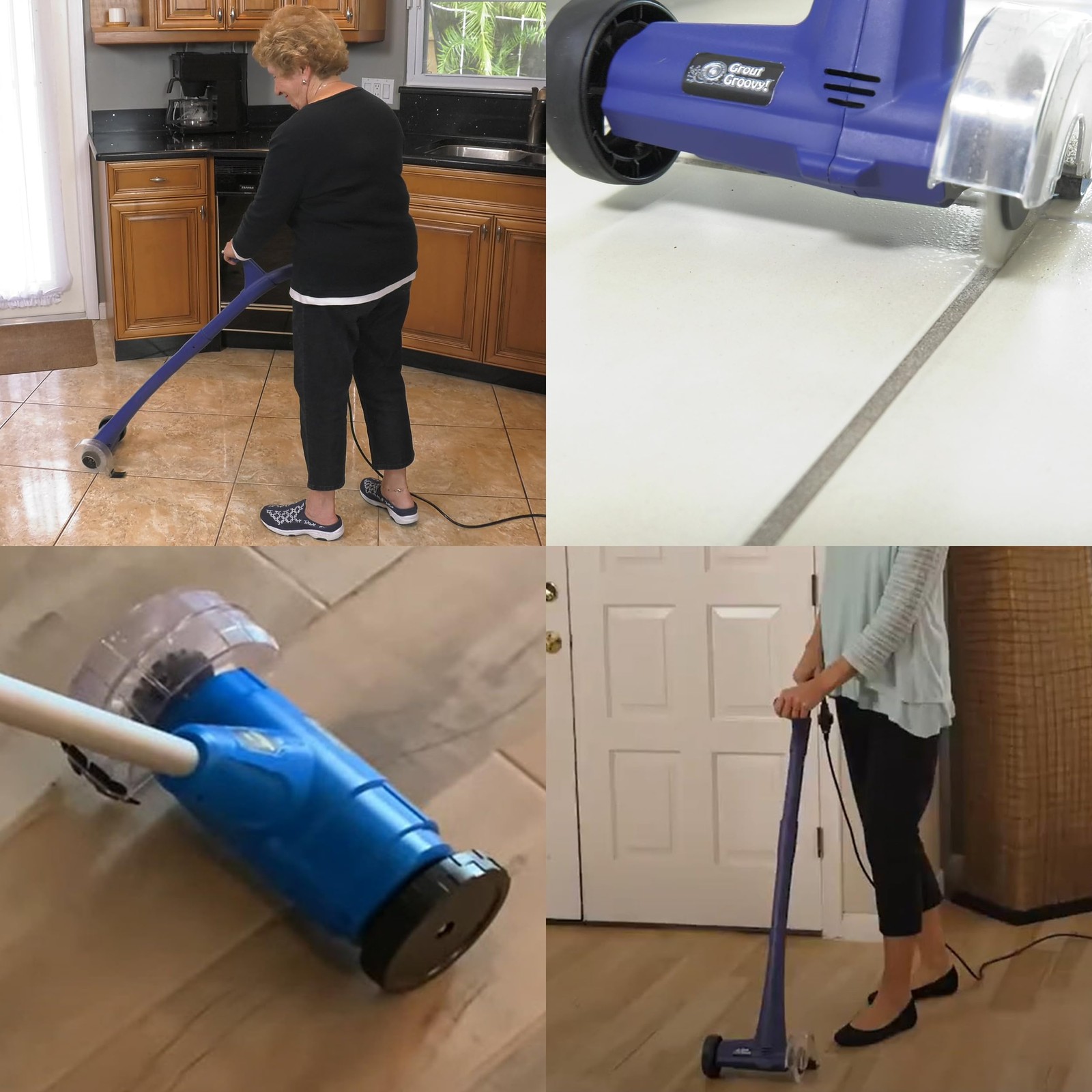Electric Stand Up Lightweight Grout Cleaning Machine Easy to Use Tile Grout