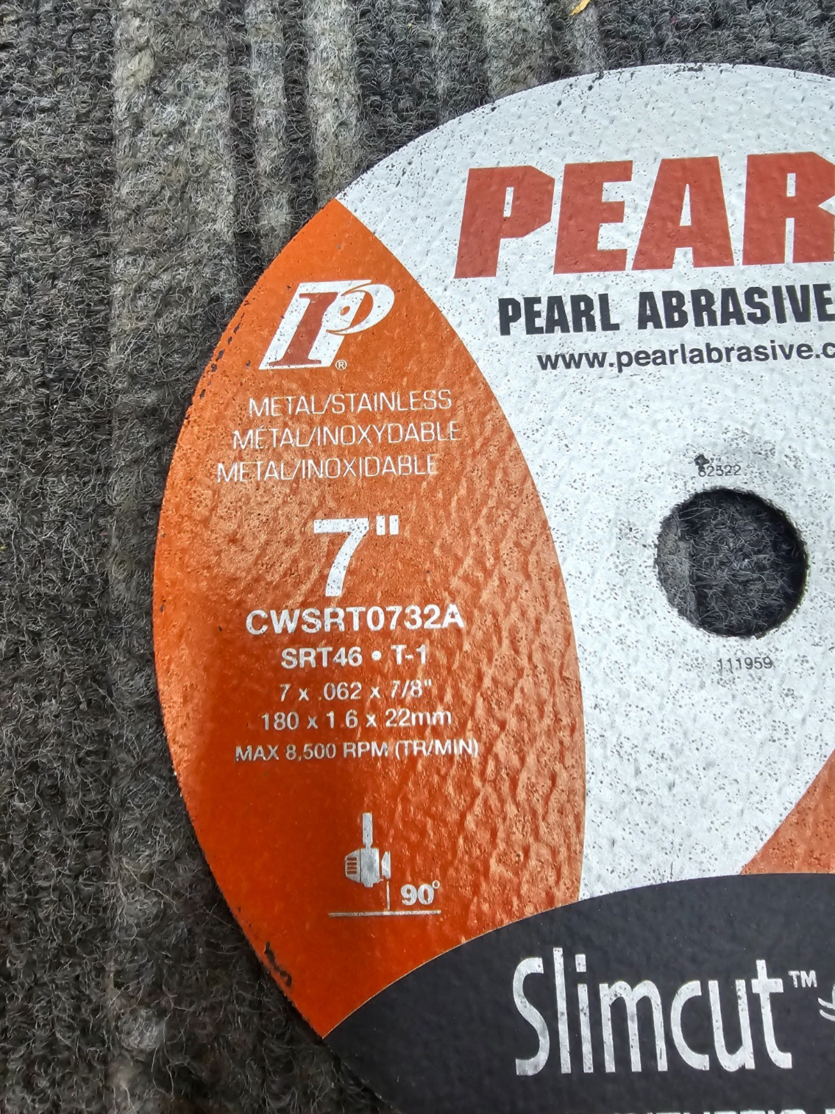 (QTY 25) PEARL CWSRT0732A SRT™ SlimCut™ 7 x .062 x 7/8 A46 T-1 Cut-Off Wheel