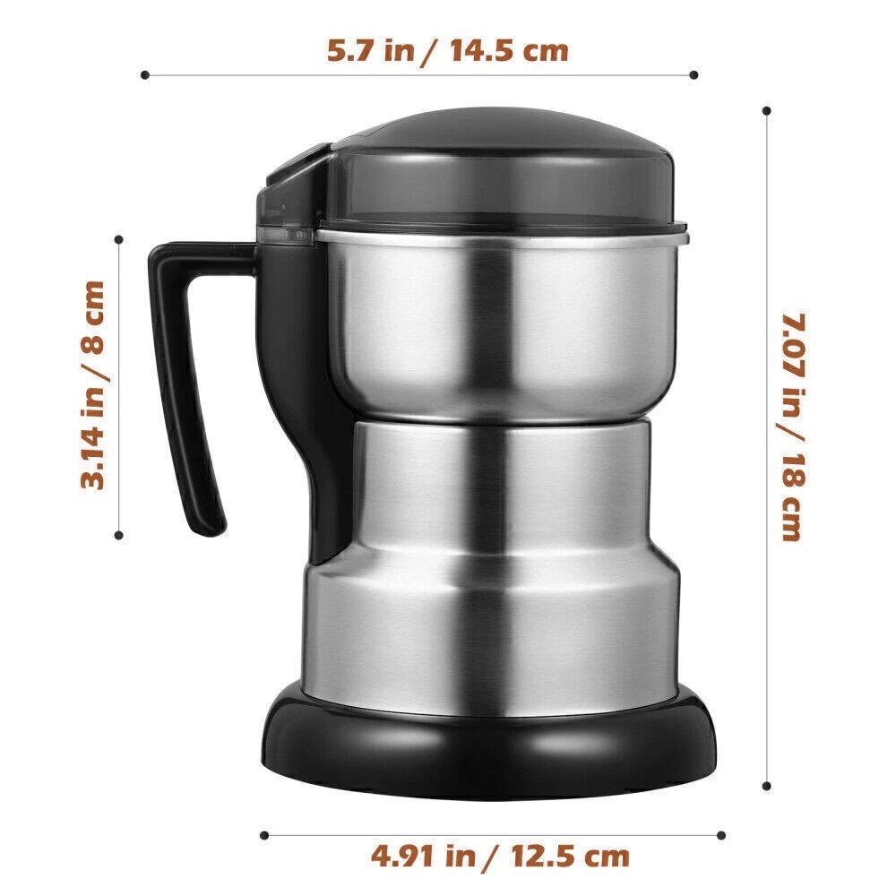 Electric Coffee Bean Grinder Nut Seed Herb Grind Spice Crusher Mill Blender