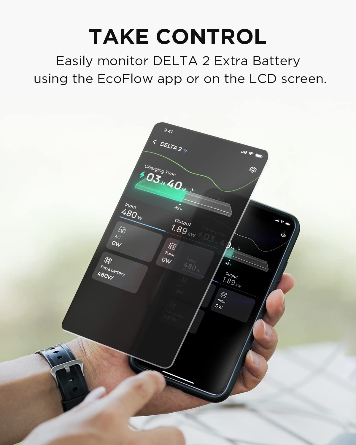 EcoFlow Delta 2 Power Station Smart Extra LiFePO4 Battery 1024Wh Backup Energy