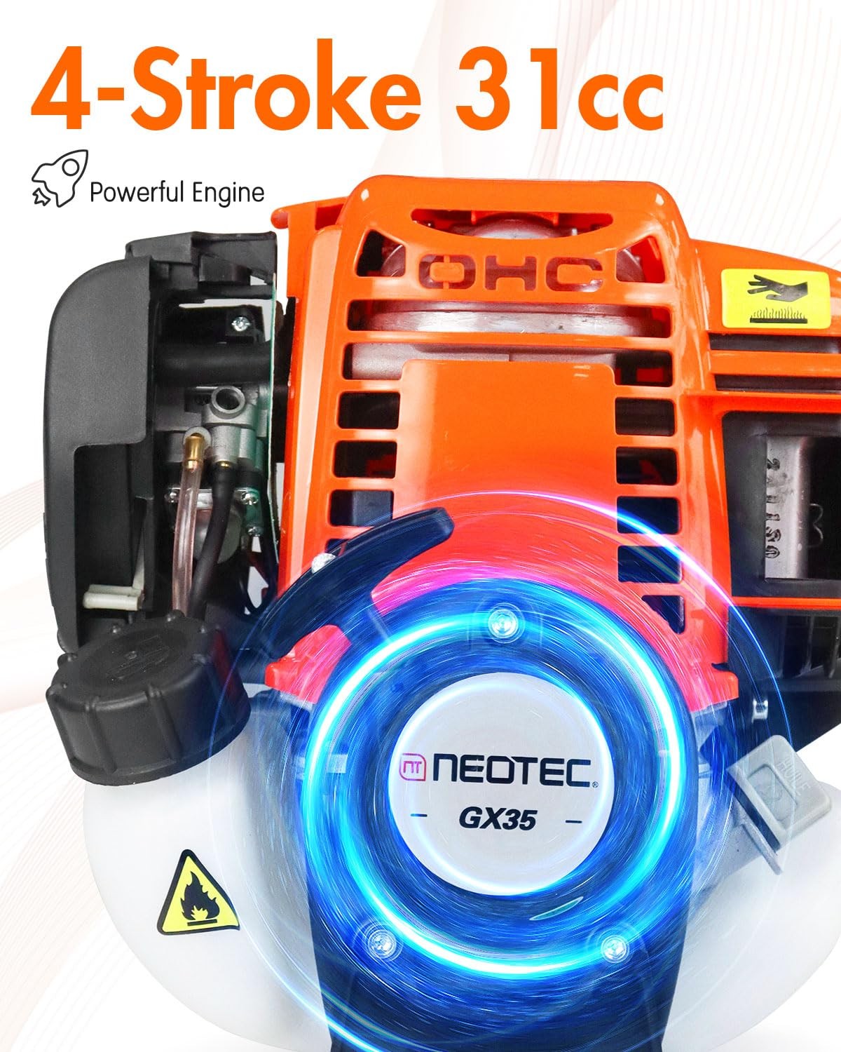 31cc 4-Stroke 4 in 1 Gas Weed Wacker Trimmer Power Brush Cutter Weed Wacker