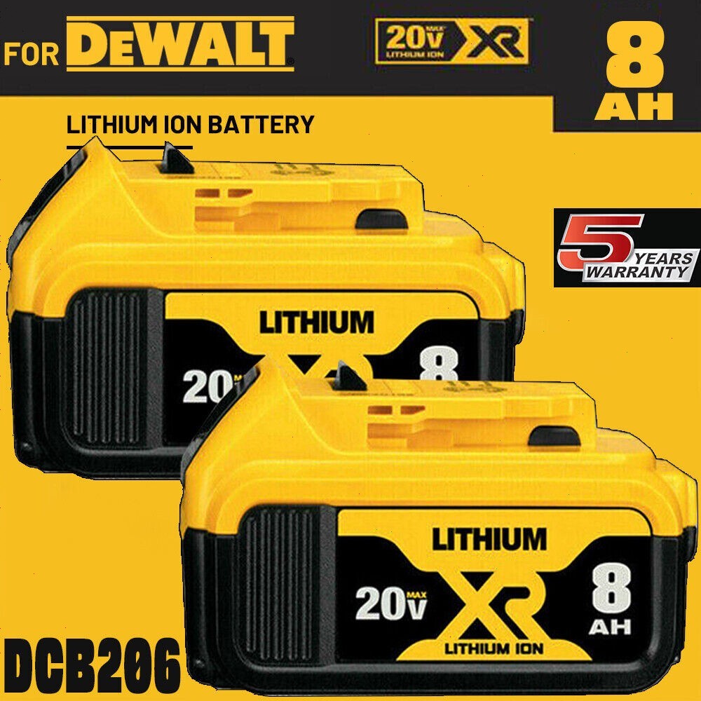 2PACK For DeWalt 20V 20 Volt Max XR 12.0AH Lithium Battery DCB206-2/Dual Charger