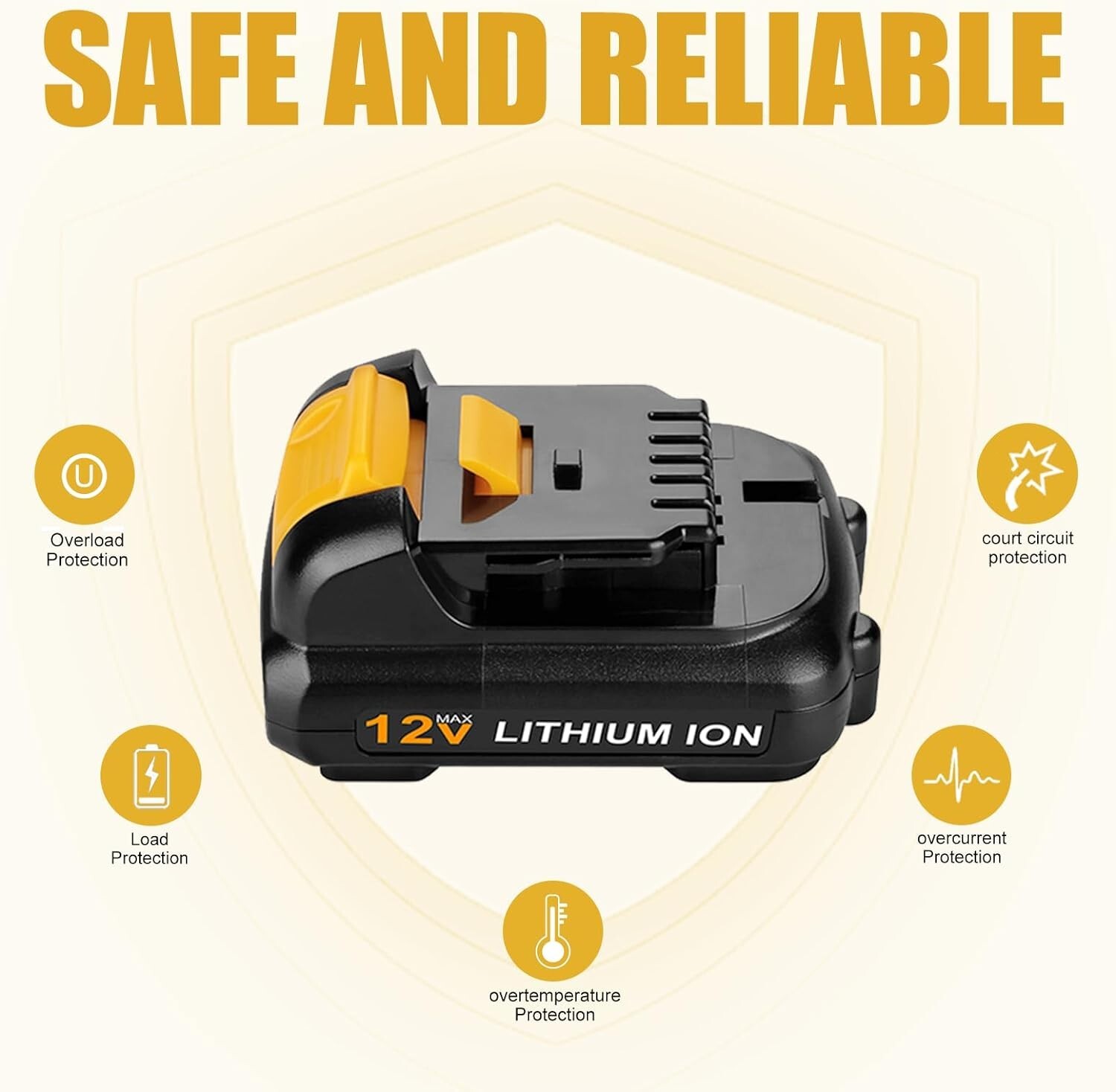 2 NEW Pack For DEWALT DCB120 12V 12 Volt MAX Lithium-Ion Battery DCB127-2 DCB122